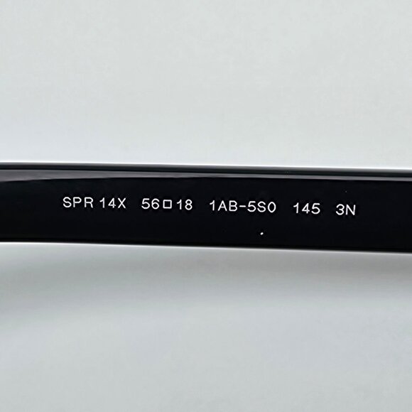 Prada SPR 14X 1AB-5S0 Black Frame Dark Grey Lens Sunglasses Italy 56-18-145 - Picture 7 of 12